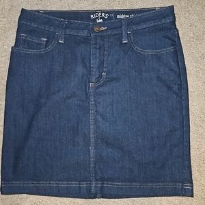 Riders by Lee Jean Midrise Skirt Womens 6M